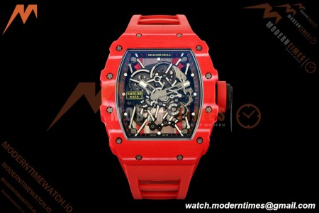 Richard Mille - RM35-02 Rafael Nadal Red/Red NTPT Skeleton Dial APSF V2 RMAL1 Free Sprung