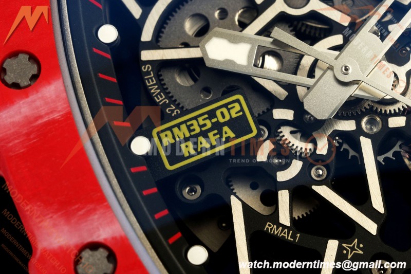 Richard Mille - RM35-02 Rafael Nadal Red/Red NTPT Skeleton Dial APSF V2 RMAL1 Free Sprung