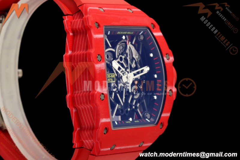 Richard Mille - RM35-02 Rafael Nadal Red/Red NTPT Skeleton Dial APSF V2 RMAL1 Free Sprung