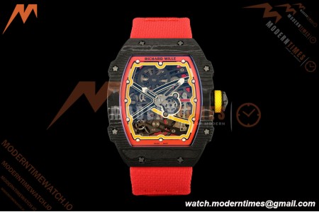 Richard Mille - RM67-02 Alexander Zverev Germany Edition Black NTPT Red/Yelw/Blk Skeleton AVF CRMA7