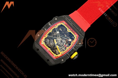 Richard Mille - RM67-02 Alexander Zverev Germany Edition Black NTPT Red/Yelw/Blk Skeleton AVF CRMA7