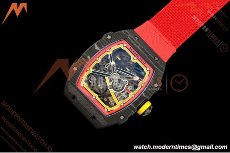 Richard Mille - RM67-02 Alexander Zverev Germany Edition Black NTPT Red/Yelw/Blk Skeleton AVF CRMA7