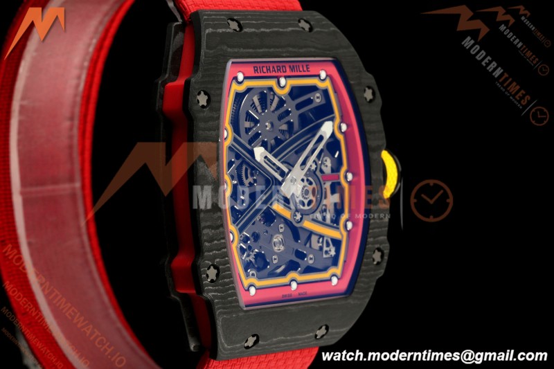 Richard Mille - RM67-02 Alexander Zverev Germany Edition Black NTPT Red/Yelw/Blk Skeleton AVF CRMA7