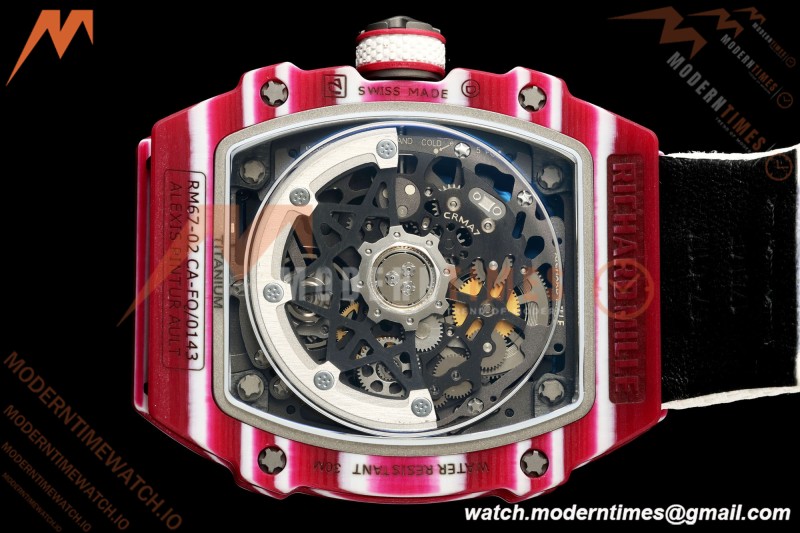 Richard Mille - RM67-02 Mutaz Essa Barshim Qatar Edition Red NTPT Blk/Red Skeleton AVF CRMA7