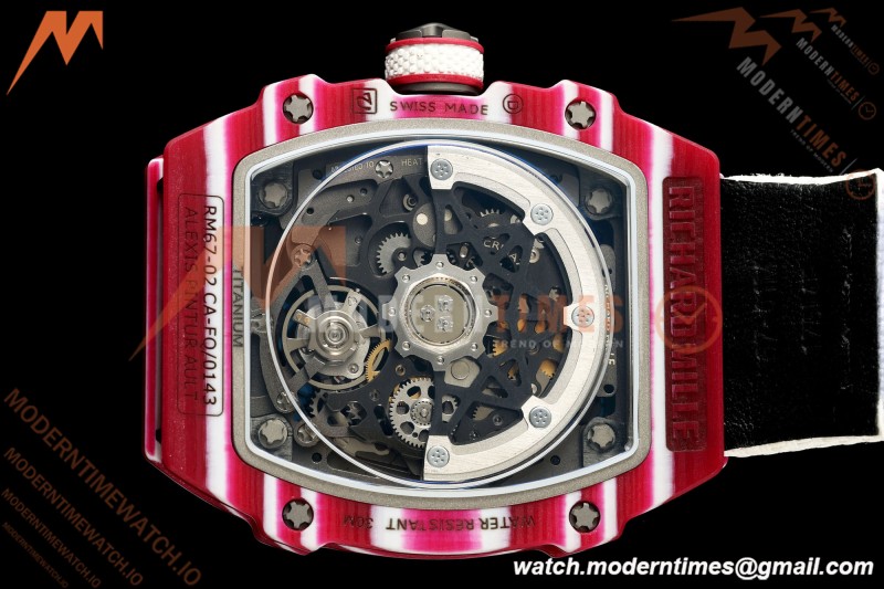 Richard Mille - RM67-02 Mutaz Essa Barshim Qatar Edition Red NTPT Blk/Red Skeleton AVF CRMA7