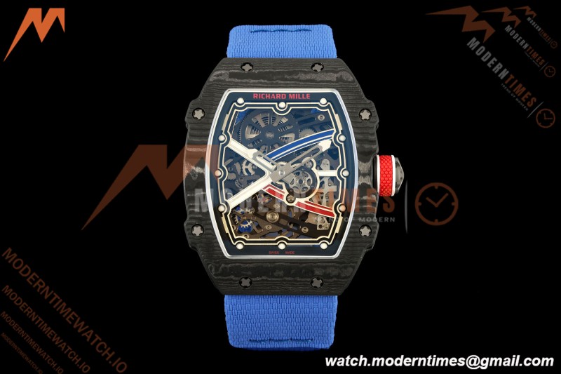 Richard Mille - RM67-02 Sebastien Ogier France Edition Black NTPT Blk/Wht Skeleton AVF CRMA7 | 리차드 밀 - RM67-02 세바스티앙 오지에 프랑스 에디션 블랙 NTPT 블랙/화이트 스켈레톤 AVF CRMA7