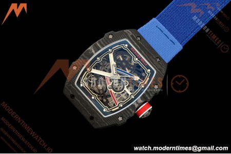 Richard Mille - RM67-02 Sebastien Ogier France Edition Black NTPT Blk/Wht Skeleton AVF CRMA7