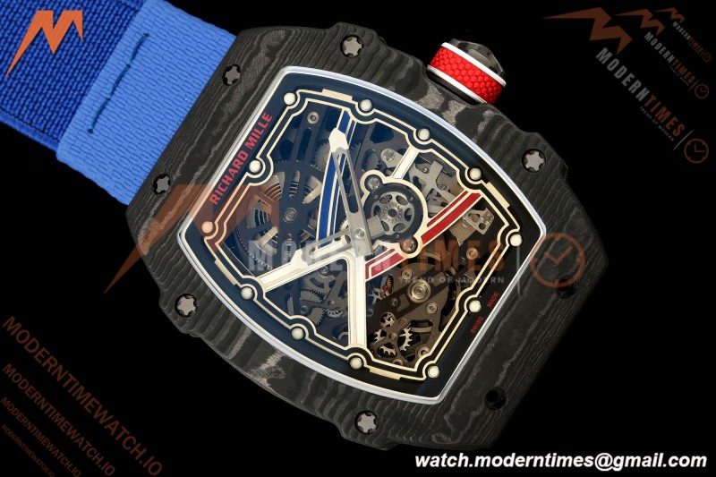Richard Mille - RM67-02 Sebastien Ogier France Edition Black NTPT Blk/Wht Skeleton AVF CRMA7 | 리차드 밀 - RM67-02 세바스티앙 오지에 프랑스 에디션 블랙 NTPT 블랙/화이트 스켈레톤 AVF CRMA7