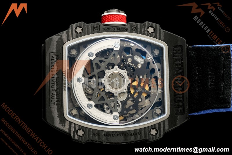 Richard Mille - RM67-02 Sebastien Ogier France Edition Black NTPT Blk/Wht Skeleton AVF CRMA7 | 리차드 밀 - RM67-02 세바스티앙 오지에 프랑스 에디션 블랙 NTPT 블랙/화이트 스켈레톤 AVF CRMA7