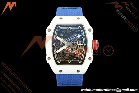 Richard Mille - RM67-02 Alexis Pinturault France Edition White NTPT Blk/Wht Skeleton AVF CRMA7