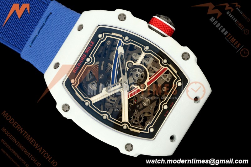 Richard Mille - RM67-02 Alexis Pinturault France Edition White NTPT Blk/Wht Skeleton AVF CRMA7