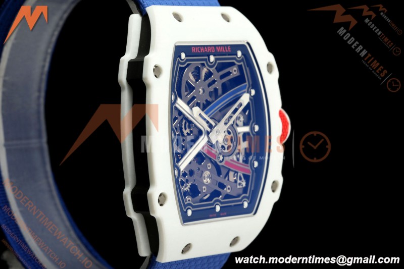 Richard Mille - RM67-02 Alexis Pinturault France Edition White NTPT Blk/Wht Skeleton AVF CRMA7