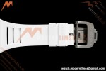 Richard Mille - RM055 Bubba Watson White CER/RU Blk/Blk Rehaut Skeleton Brushed Ribs RF RMUL2