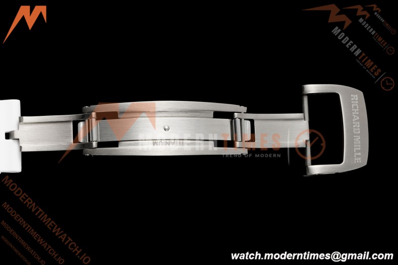 Richard Mille - RM055 Bubba Watson White CER/RU Blk/Blk Rehaut Skeleton Brushed Ribs RF RMUL2