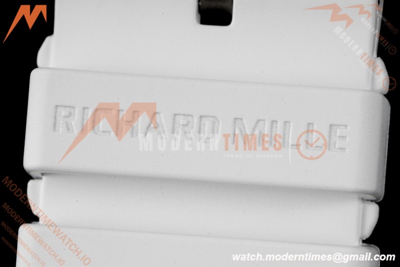 Richard Mille - RM055 Bubba Watson White CER/RU Blk/Wht Rehaut Skeleton Brushed Ribs RF RMUL2