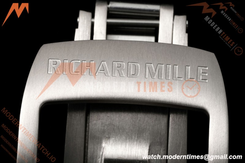 Richard Mille - RM055 Bubba Watson White CER/RU Blk/Wht Rehaut Skeleton Brushed Ribs RF RMUL2