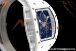 Richard Mille - RM055 Bubba Watson White CER/RU Blk/Wht Rehaut Skeleton Brushed Ribs RF RMUL2