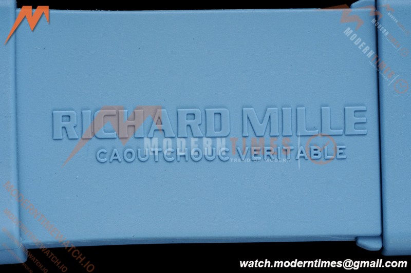 Richard Mille - RM055 Bubba Watson White CER/RU Blk/Blu Rehaut Skeleton Brushed Ribs RF RMUL2