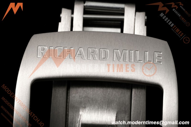 Richard Mille - RM055 Bubba Watson White CER/RU Blk/Blu Rehaut Skeleton Brushed Ribs RF RMUL2