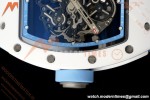 Richard Mille - RM055 Bubba Watson White CER/RU Blk/Blu Rehaut Skeleton Brushed Ribs RF RMUL2