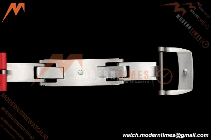Richard Mille - RM055 Bubba Watson White CER/RU Blk/Red Rehaut Skeleton Brushed Ribs RF RMUL2
