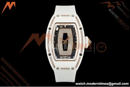 Richard Mille - RM07-01 White Ceramic CER/DIA/RU Black Onyx ZF Asian CRMA2
