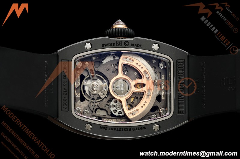 Richard Mille - RM07-01 Black Ceramic CER/DIA/RU Red Onyx ZF Asian CRMA2