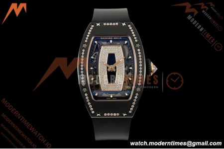 Richard Mille - RM07-01 Black Ceramic CER/DIA/RU Black Onyx ZF Asian CRMA2