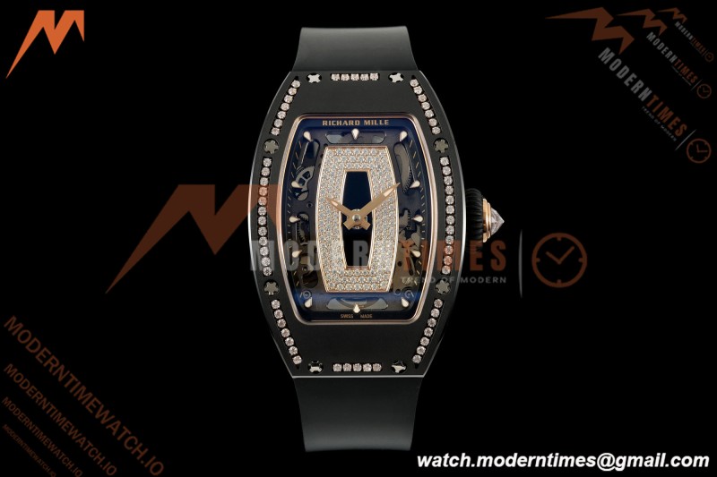 Richard Mille - RM07-01 Black Ceramic CER/DIA/RU Black Onyx ZF Asian CRMA2