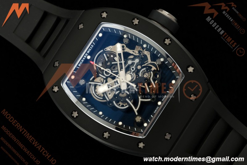 Richard Mille - RM055 Bubba Watson Asia Edition Black CER/RU Blk/Silv Rehaut Skeleton APSF RMUL2