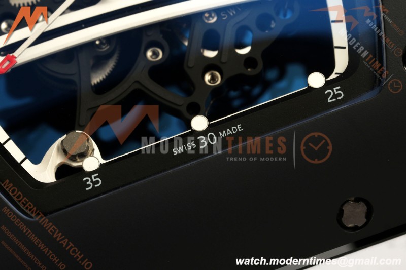 Richard Mille - RM061 Yohan Blake Black Ceramic Blk/Wht Rehaut Skeleton AVF Vaucher RMUL2 Free Sprung