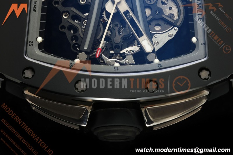 Richard Mille - RM061 Yohan Blake Black Ceramic Blk/Gry Rehaut Skeleton AVF Vaucher RMUL2 Free Sprung