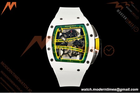 Richard Mille - RM061 Asian Limited Edition White Ceramic Wht/Grn/Yelw Skeleton UMI Free Sprung Titanium RMUL2