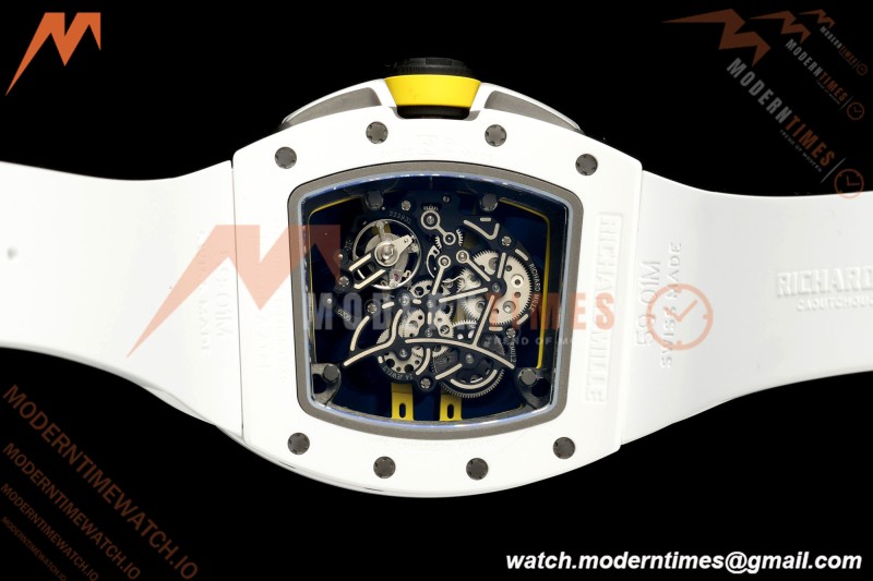 Richard Mille - RM061 Asian Limited Edition White Ceramic Wht/Grn/Yelw Skeleton UMI Free Sprung Titanium RMUL2