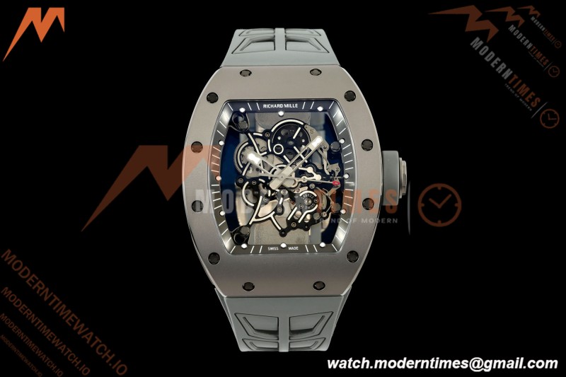 Richard Mille - RM055 Bubba Watson Boutique Grey CER/RU Black Rehaut Skeleton UMI RMUL2 Free Sprung
