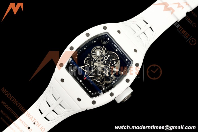 Richard Mille - RM055 Bubba Watson White CER/RU Black Rehaut Skeleton UMI RMUL2 Free Sprung