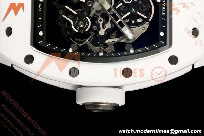 Richard Mille - RM055 Bubba Watson White CER/RU Black Rehaut Skeleton UMI RMUL2 Free Sprung