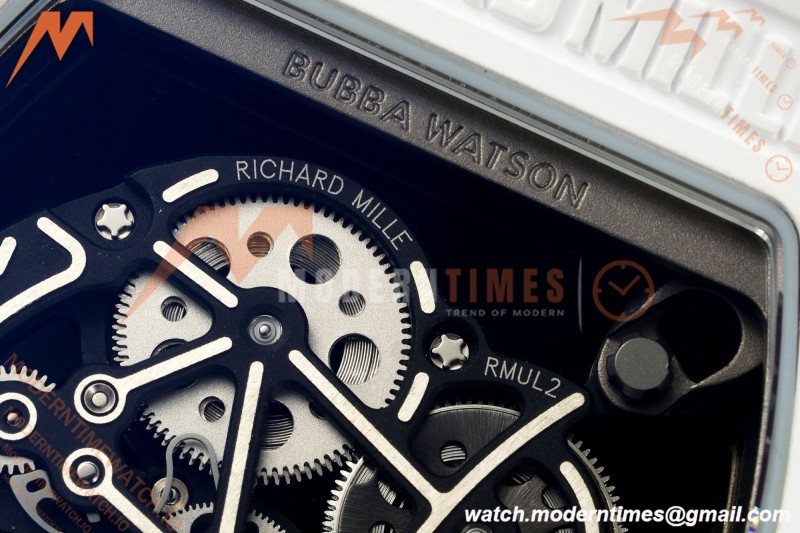 Richard Mille - RM055 Bubba Watson White CER/RU Black Rehaut Skeleton UMI RMUL2 Free Sprung