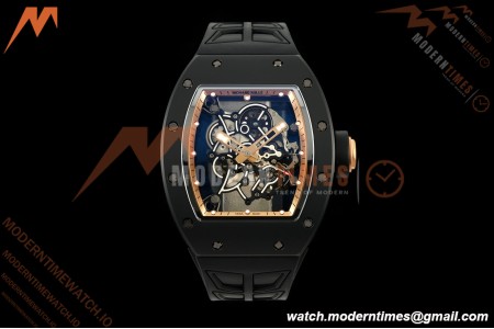 Richard Mille - RM055 Bubba Watson Asia Edition Black CER/RU BLK/RG Rehaut Skeleton UMI RMUL2 Free Sprung