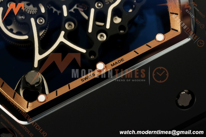 Richard Mille - RM055 Bubba Watson Asia Edition Black CER/RU BLK/RG Rehaut Skeleton UMI RMUL2 Free Sprung
