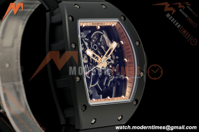 Richard Mille - RM055 Bubba Watson Asia Edition Black CER/RU BLK/RG Rehaut Skeleton UMI RMUL2 Free Sprung