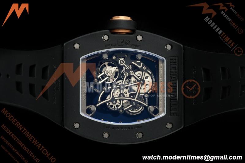 Richard Mille - RM055 Bubba Watson Asia Edition Black CER/RU BLK/RG Rehaut Skeleton UMI RMUL2 Free Sprung