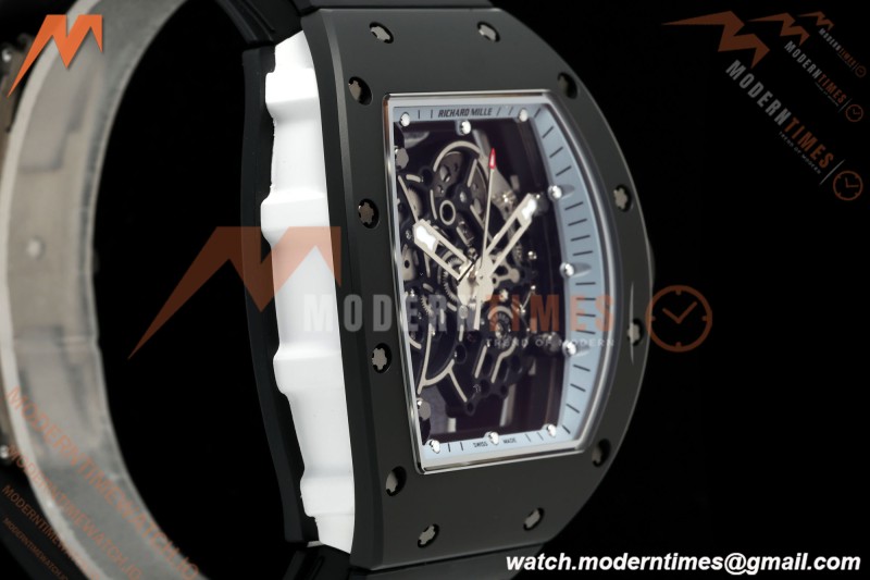 Richard Mille - RM055 Bubba Watson Asia Edition Black CER/RU Silver Rehaut Skeleton UMI RMUL2 Free Sprung