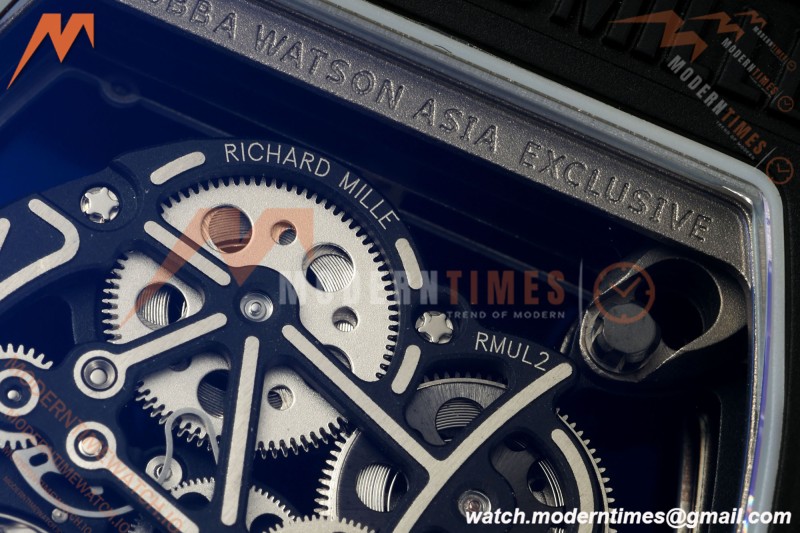 Richard Mille - RM055 Bubba Watson Asia Edition Black CER/RU Silver Rehaut Skeleton UMI RMUL2 Free Sprung