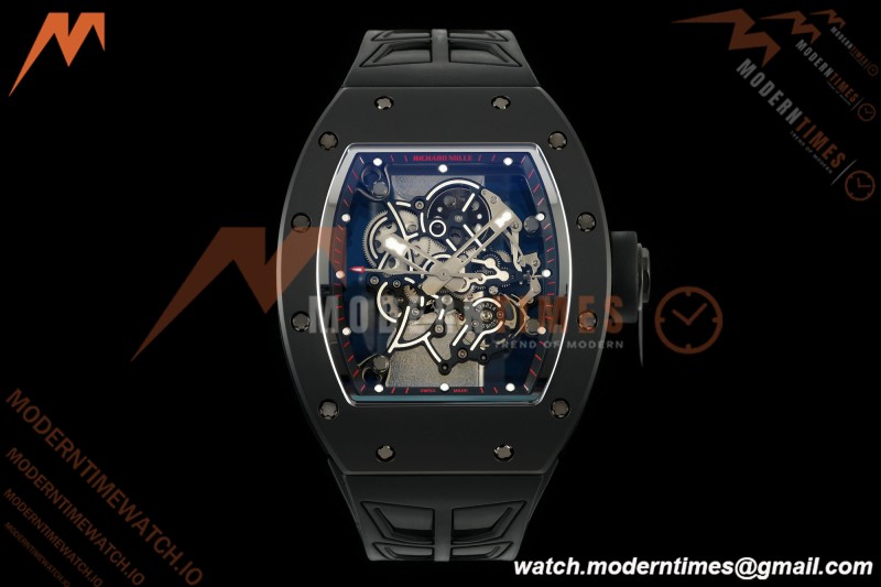 Richard Mille - RM055 Bubba Watson Asia Edition Black CER/RU Black Rehaut Skeleton UMI RMUL2 Free Sprung