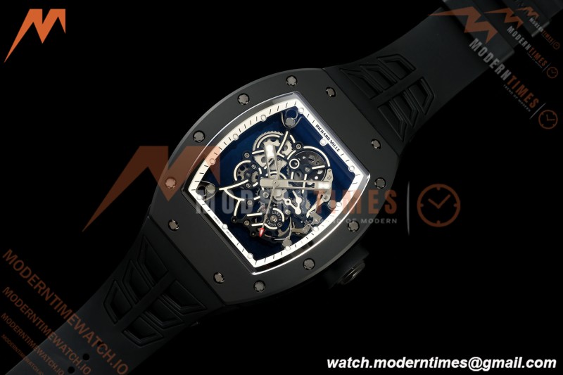 Richard Mille - RM055 Bubba Watson Asia Edition Black CER/RU White Rehaut Skeleton UMI RMUL2 Free Sprung