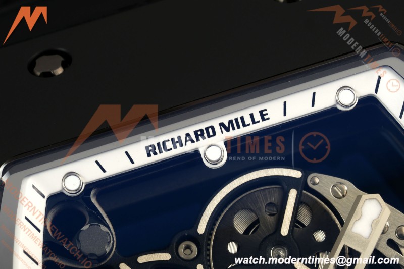 Richard Mille - RM055 Bubba Watson Asia Edition Black CER/RU White Rehaut Skeleton UMI RMUL2 Free Sprung