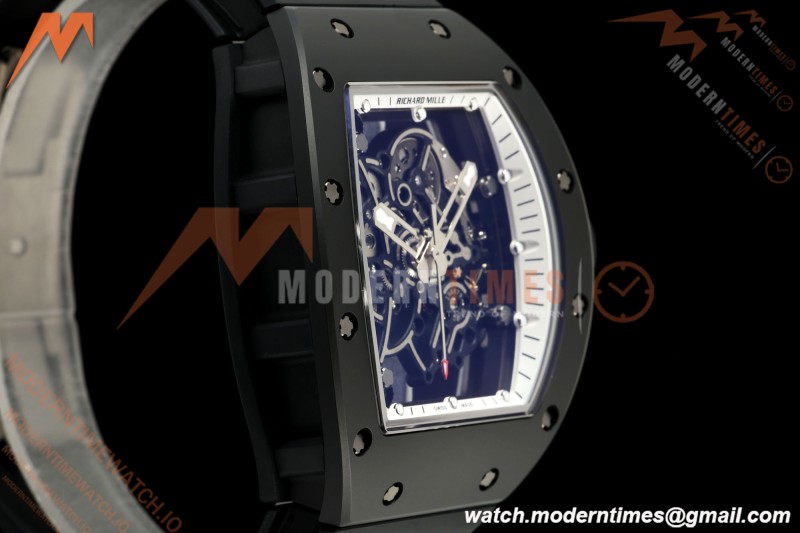 Richard Mille - RM055 Bubba Watson Asia Edition Black CER/RU White Rehaut Skeleton UMI RMUL2 Free Sprung