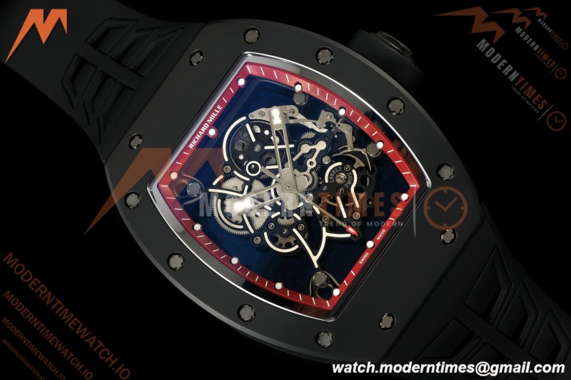 Richard Mille - RM055 Bubba Watson Americas Edition Black CER/RU Red Rehaut Skeleton UMI RMUL2 Free Sprung