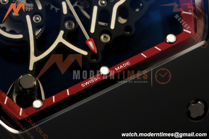 Richard Mille - RM055 Bubba Watson Americas Edition Black CER/RU Red Rehaut Skeleton UMI RMUL2 Free Sprung